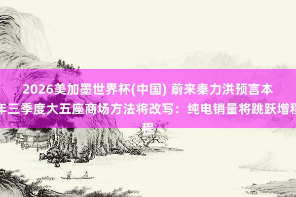 2026美加墨世界杯(中国) 蔚来秦力洪预言本年三季度大五座商场方法将改写：纯电销量将跳跃增程