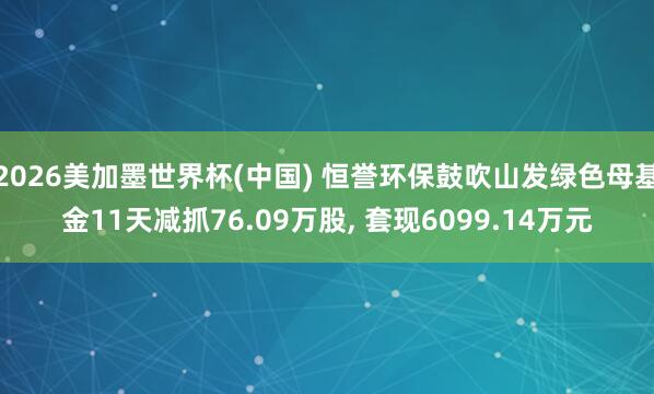 2026美加墨世界杯(中国) 恒誉环保鼓吹山发绿色母基金11天减抓76.09万股， 套现6099.14万元