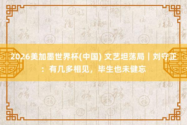 2026美加墨世界杯(中国) 文艺坦荡局｜刘守正：有几多相见，毕生也未健忘