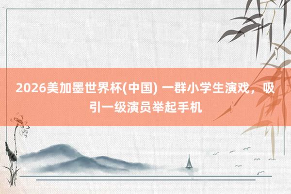 2026美加墨世界杯(中国) 一群小学生演戏，吸引一级演员举起手机