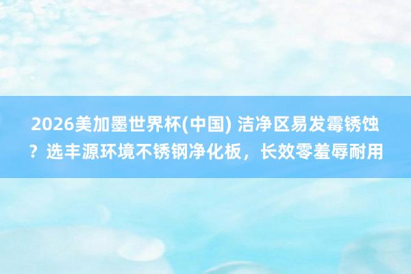 2026美加墨世界杯(中国) 洁净区易发霉锈蚀？选丰源环境不锈钢净化板，长效零羞辱耐用