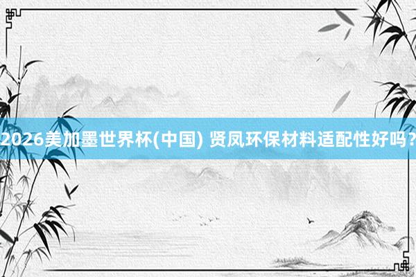 2026美加墨世界杯(中国) 贤凤环保材料适配性好吗？