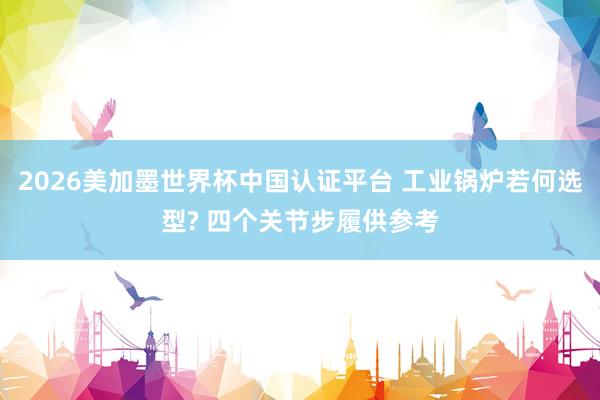 2026美加墨世界杯中国认证平台 工业锅炉若何选型? 四个关节步履供参考