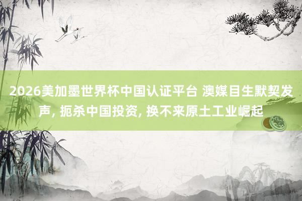2026美加墨世界杯中国认证平台 澳媒目生默契发声， 扼杀中国投资， 换不来原土工业崛起