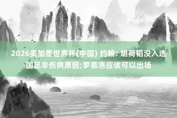 2026美加墨世界杯(中国) 约翰: 胡荷韬没入选国足非伤病原因;罗慕洛应该可以出场