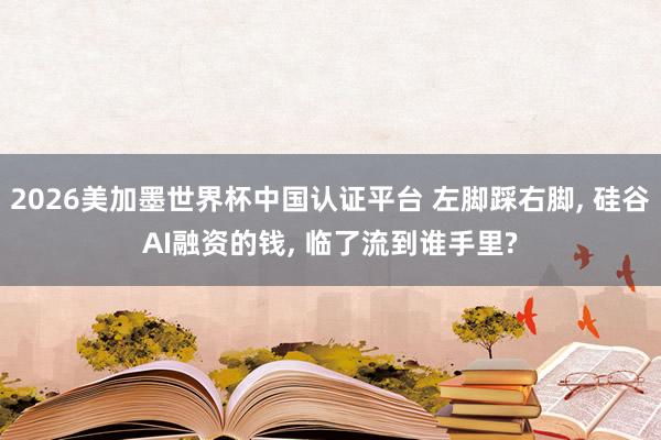 2026美加墨世界杯中国认证平台 左脚踩右脚， 硅谷AI融资的钱， 临了流到谁手里?